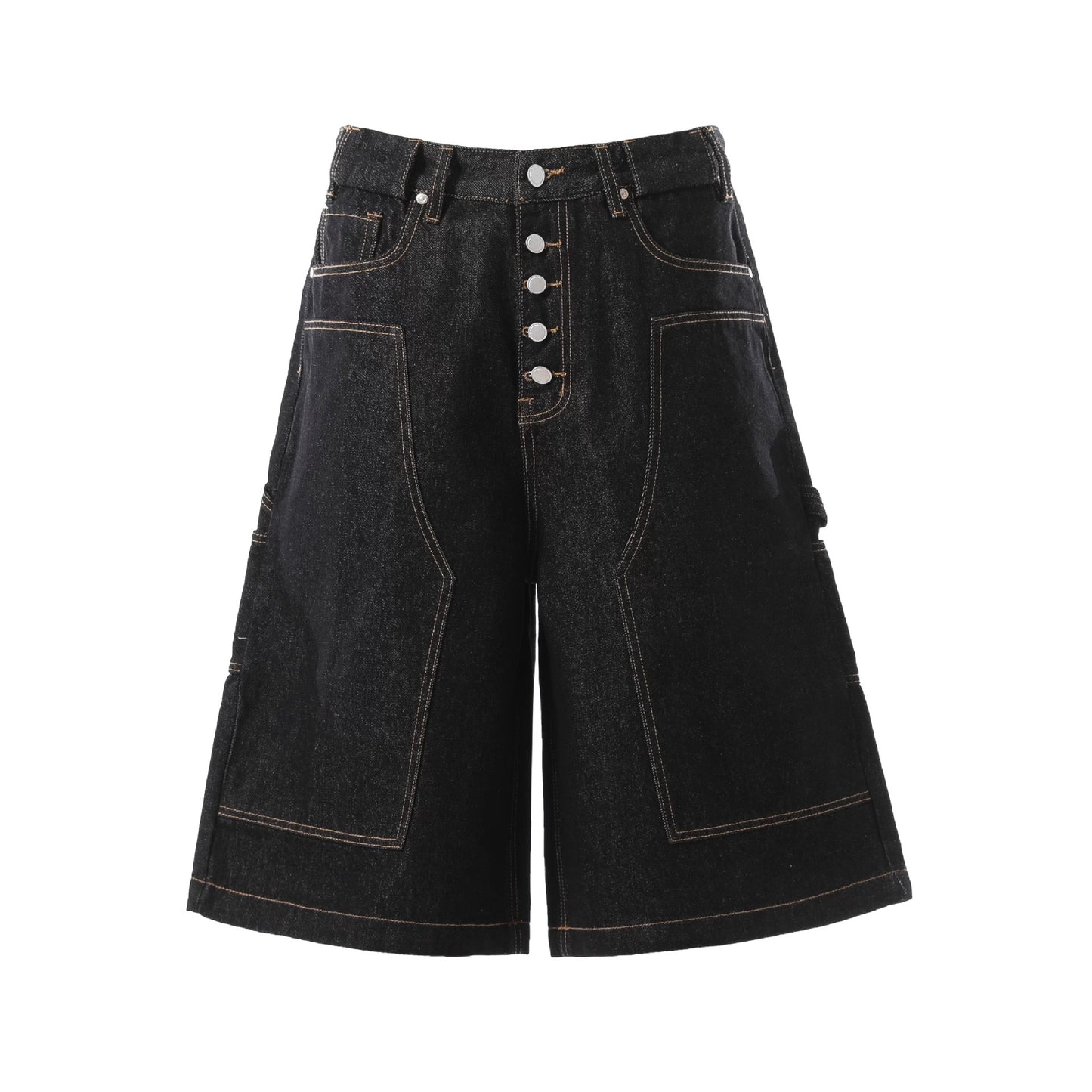 Pantalon en jean rétro court à jambes larges