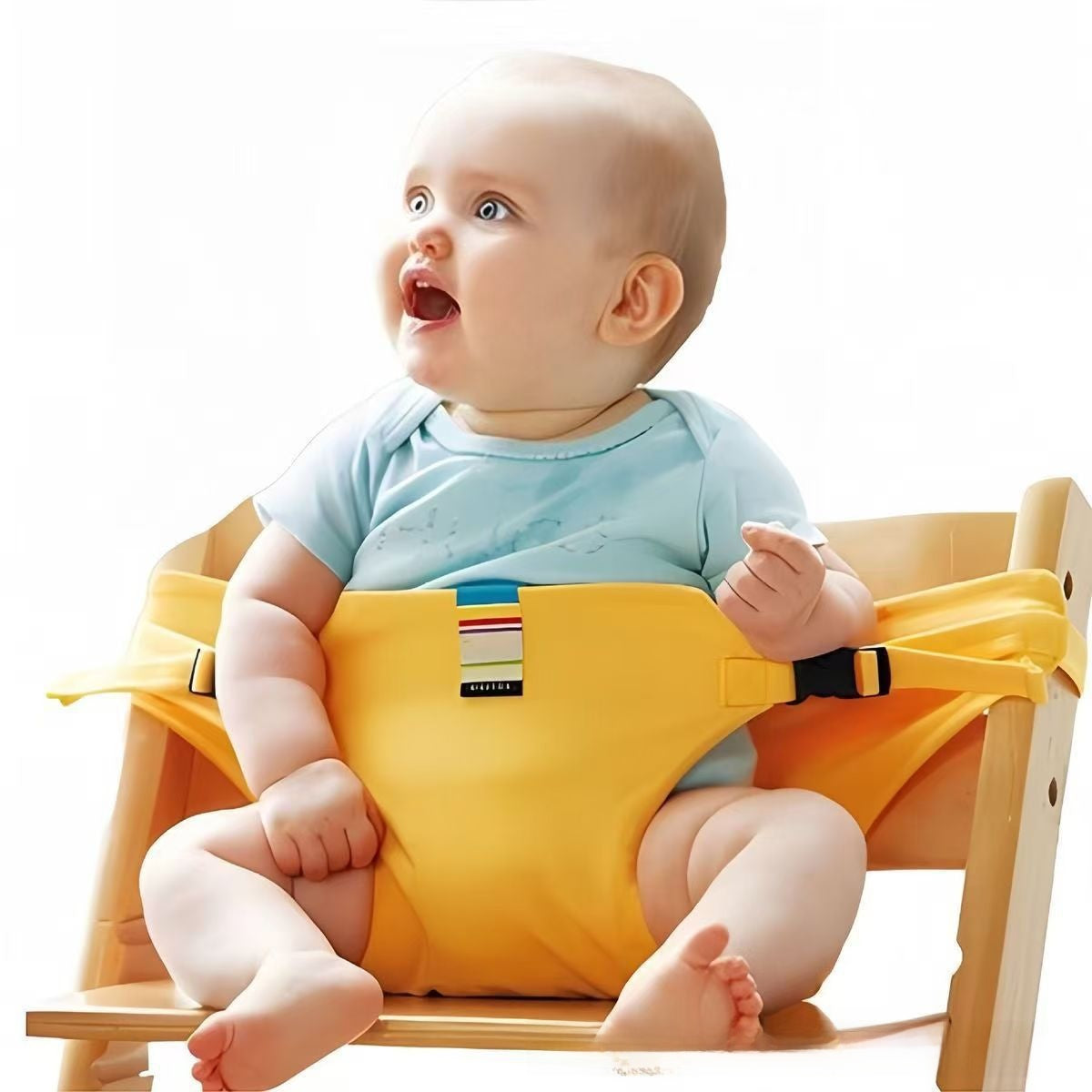 Chaise haute réglable pour bébé avec sangles de sécurité