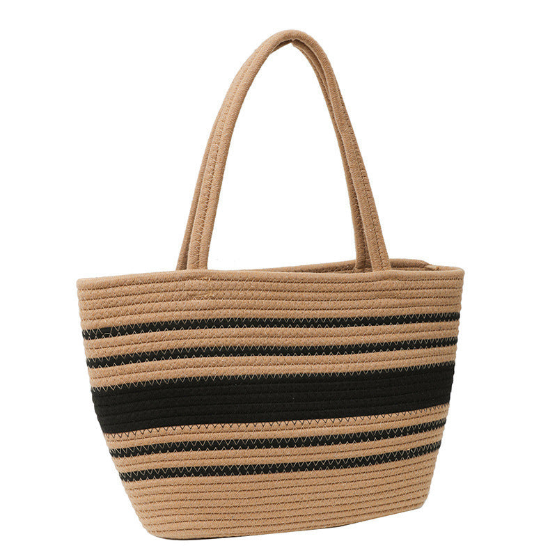 Sac cabas en paille tressée