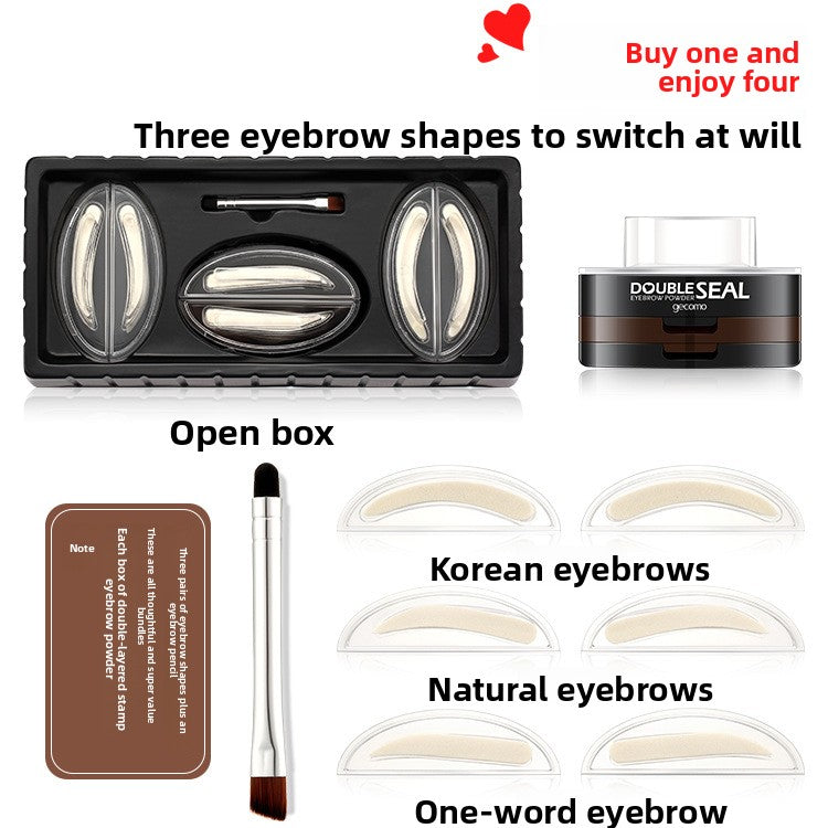 Kit de poudre pour sourcils avec pinceau