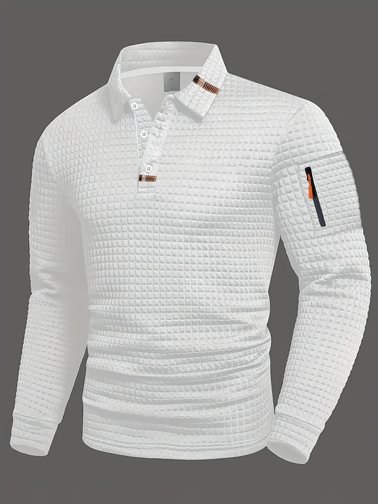Polo patchwork en damier pour hommes