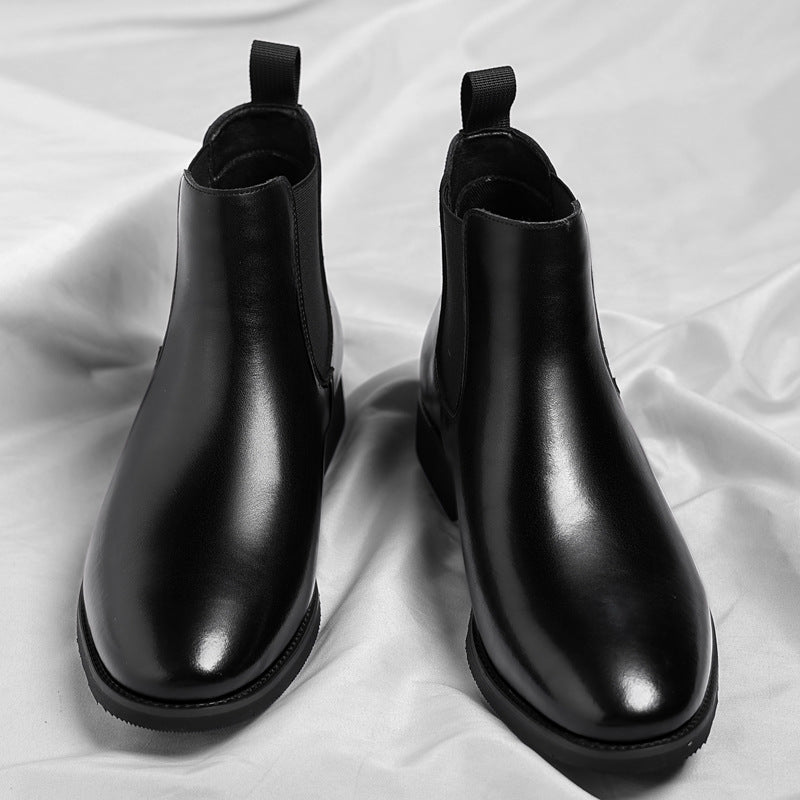 Bottes Chelsea classiques pour hommes Bottines en cuir d'hiver