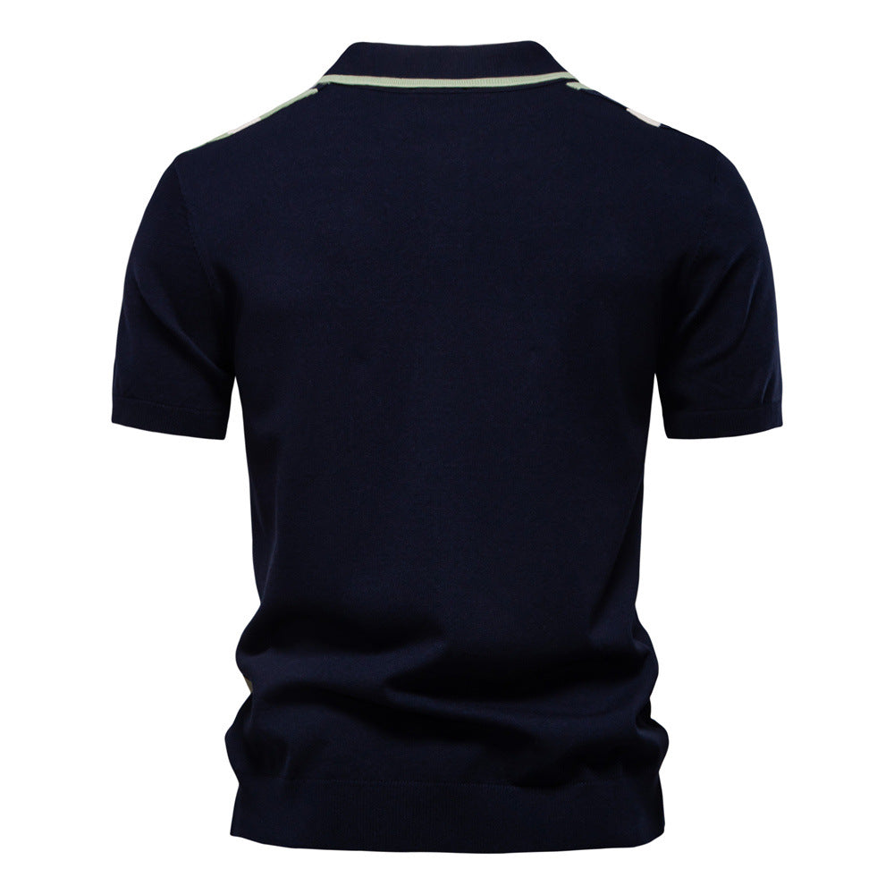 Polo à manches courtes en maille pour homme