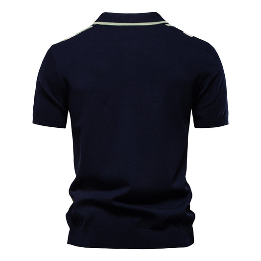 Polo à manches courtes en maille pour homme