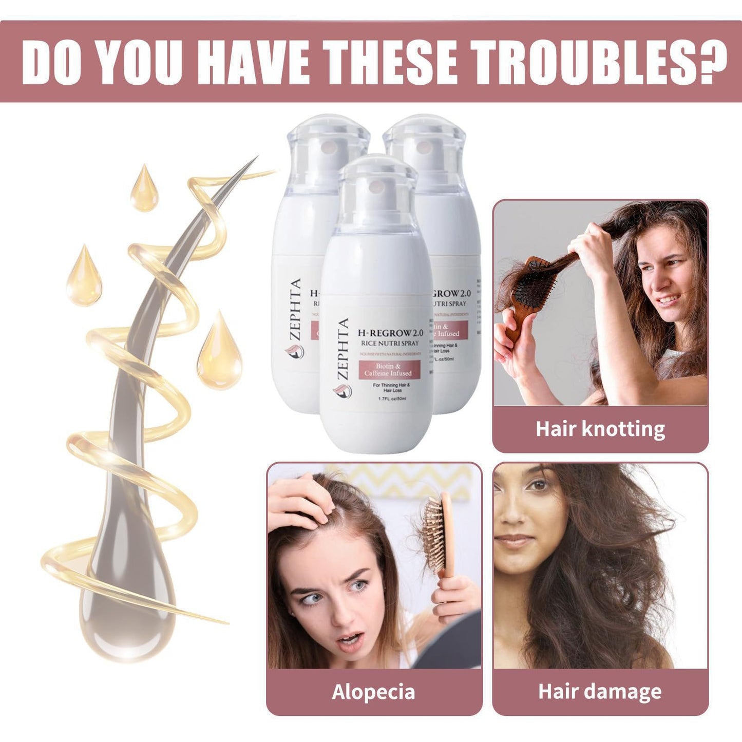 Spray pour la croissance des cheveux