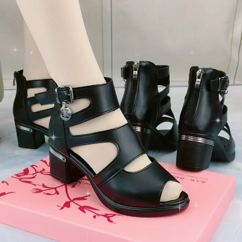 sandales en cuir