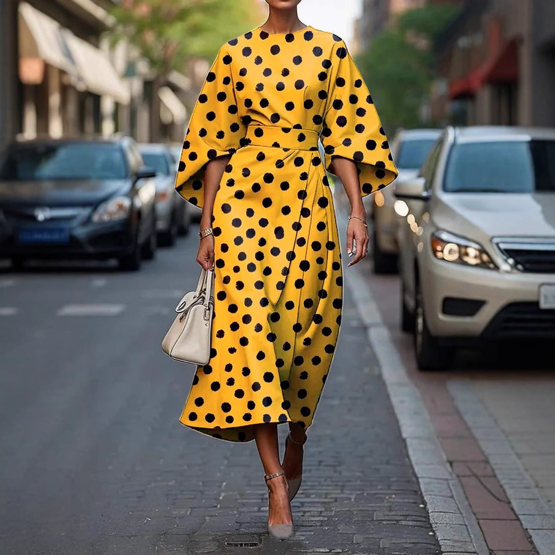 Robe élégante imprimée pour femmes