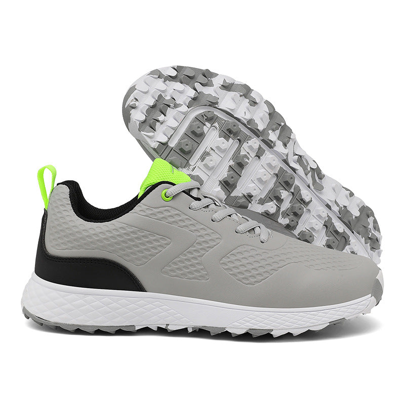 Chaussures de golf respirantes à crampons fixes pour le sport