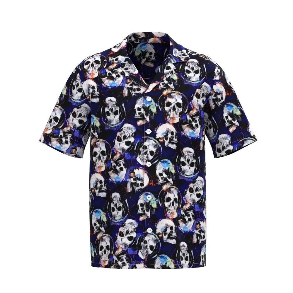 Chemise vintage pour homme à manches courtes