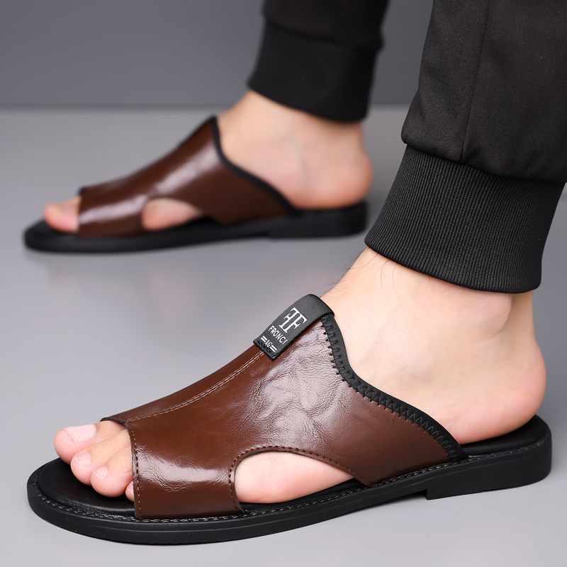 Sandales en cuir respirant et antidérapant