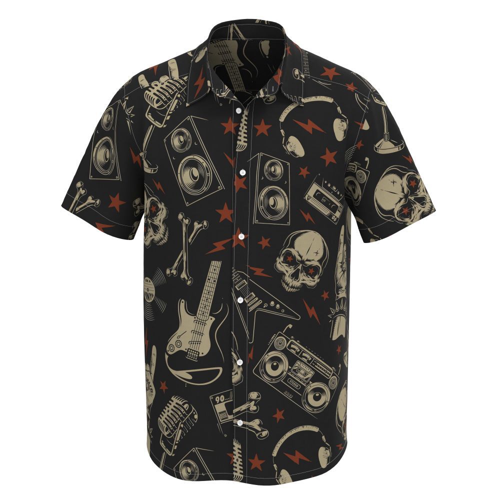 Chemise vintage pour homme à manches courtes