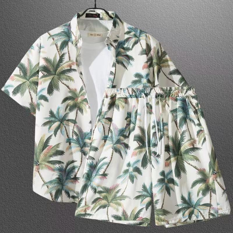 Habit :Ensemble chemise à manches courtes à fleurs