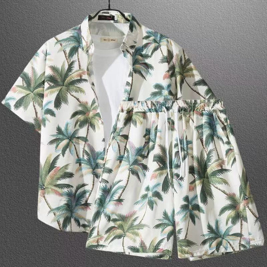 Habit :Ensemble chemise à manches courtes à fleurs