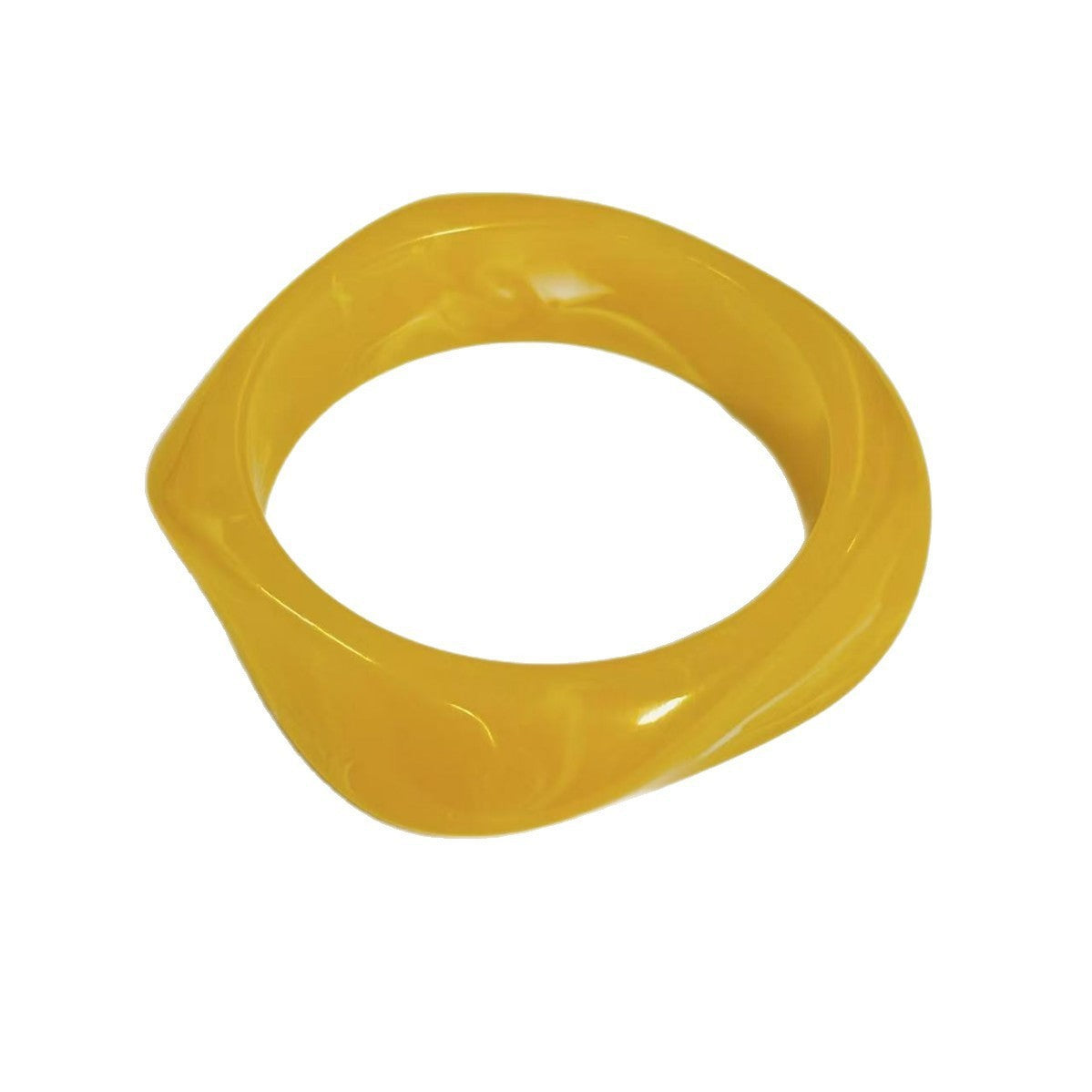 Bracelet géométrique irrégulier en résine pour femme