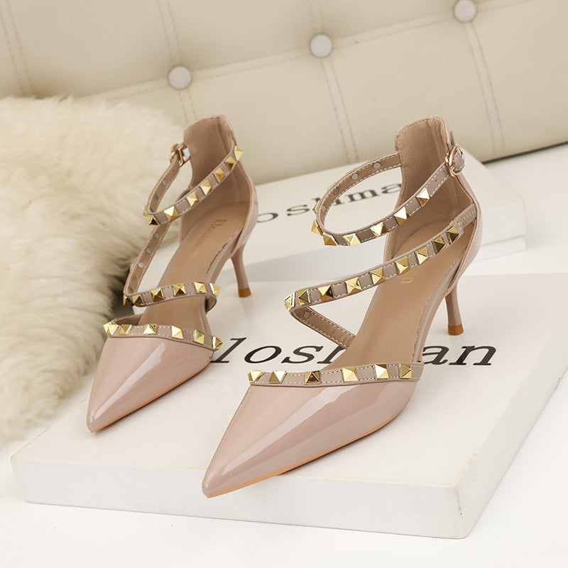 Chaussures :Sandales à talon fin pour femmes