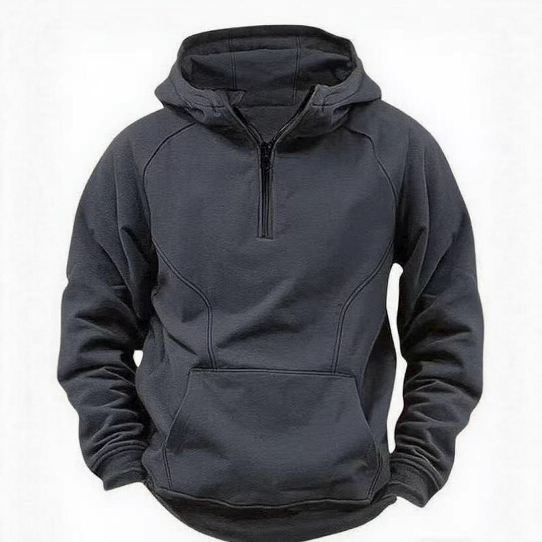 Veste rétro à capuche et fermeture éclair pour homme