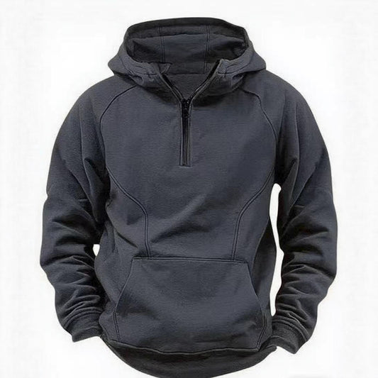 Veste rétro à capuche et fermeture éclair pour homme