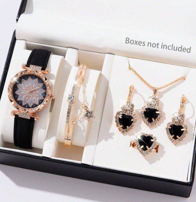 Montre pour femmes à la mode Ensemble Montre-bracelet décontractée à quartz