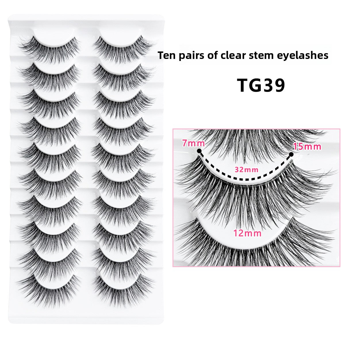 Faux cils 10 paires effet naturel