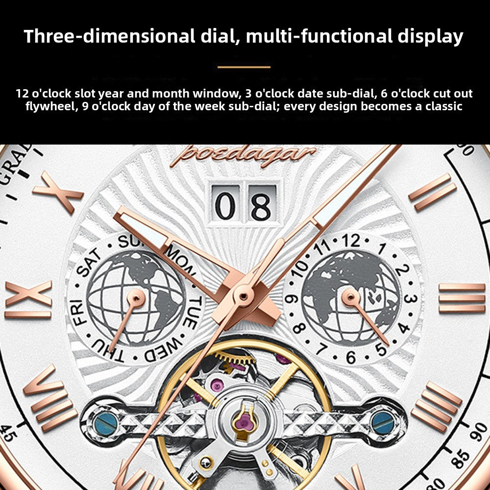 montre mécanique de luxe pour hommes