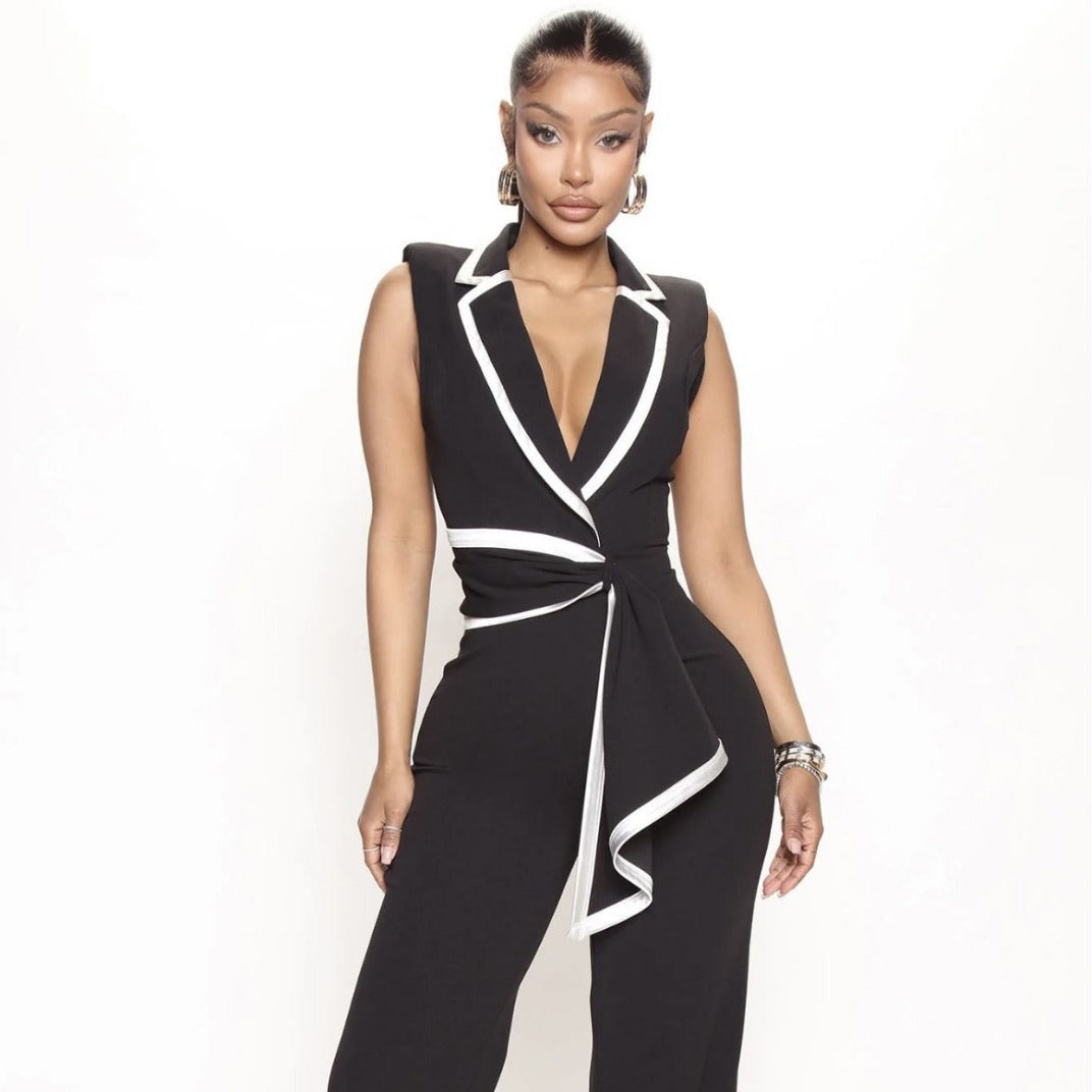 Sleeveless Wide-Leg Jumpsuit