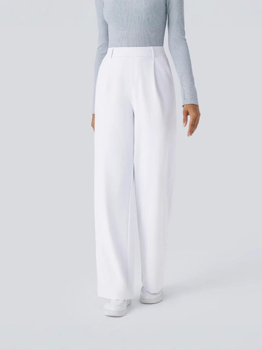 Pantalon droit taille haute pour femmes