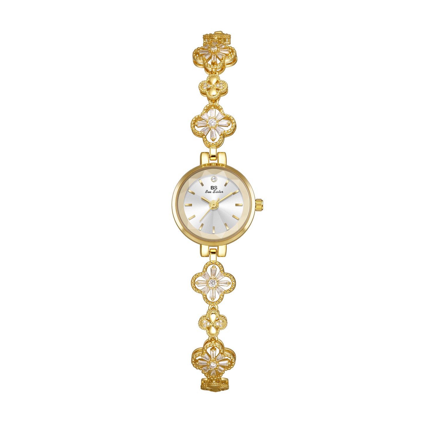 Montre pour femme BS Trèfle à quatre feuilles en zircon