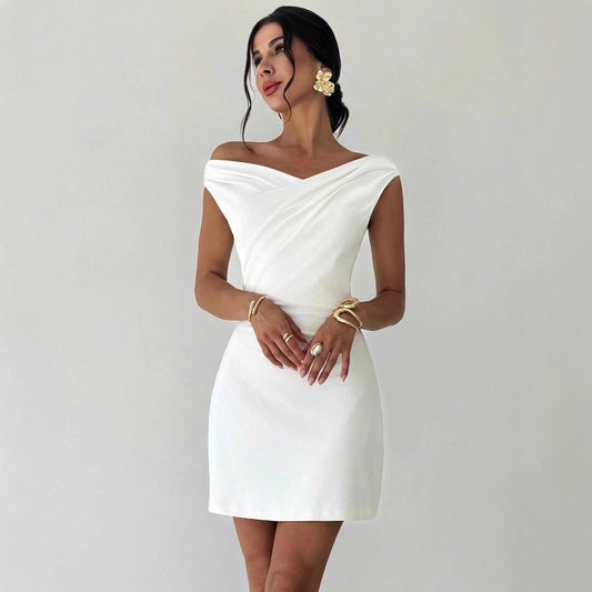 Robe sans manches à double couche en tricot