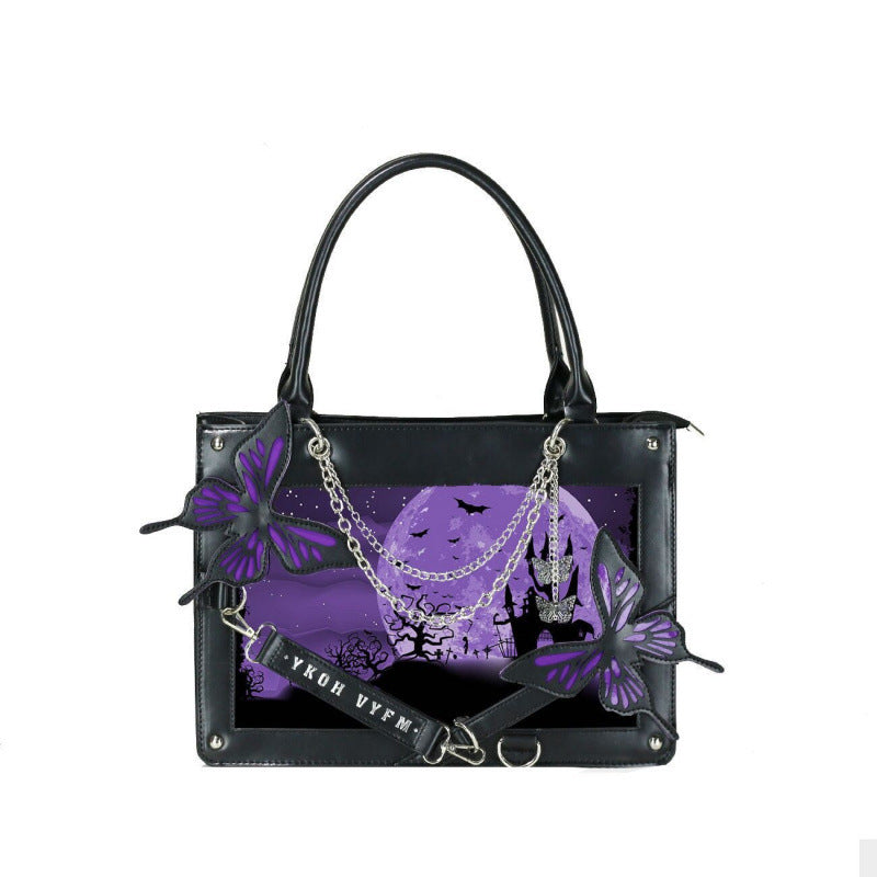 Sac fourre-tout labyrinthe de papillons gothique