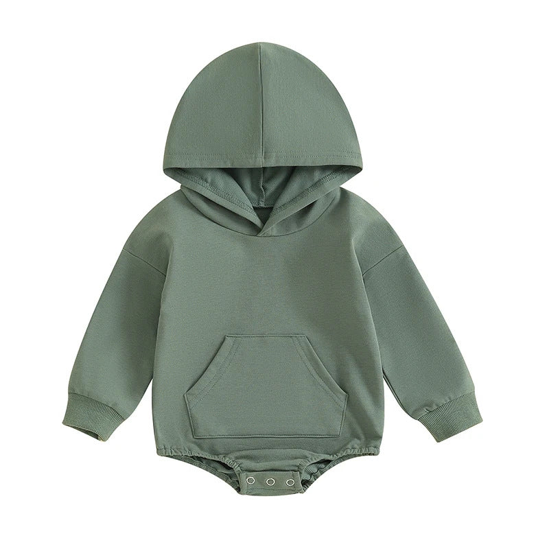 Combinaison à capuche pour bébé en coton doux
