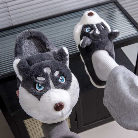 Chaussons en peluche à taille épaisse