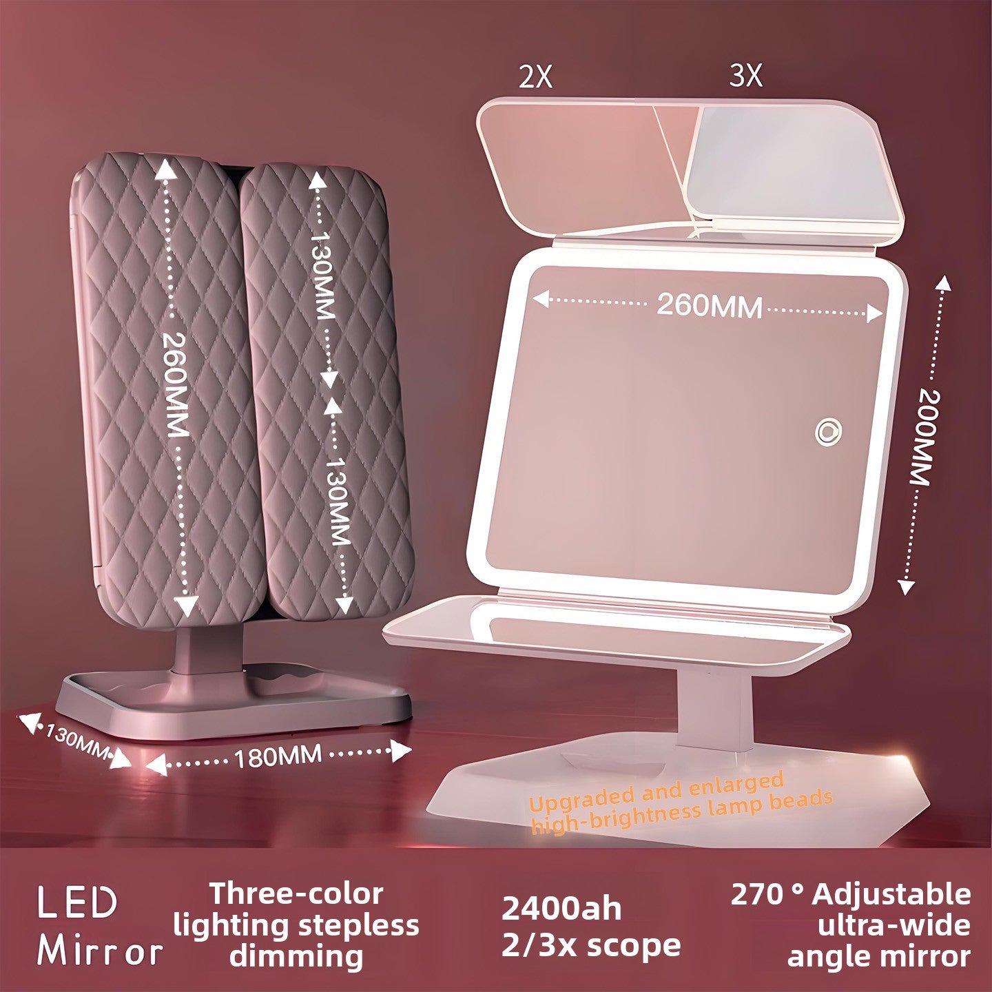 Miroir de bureau pour maquillage et beauté