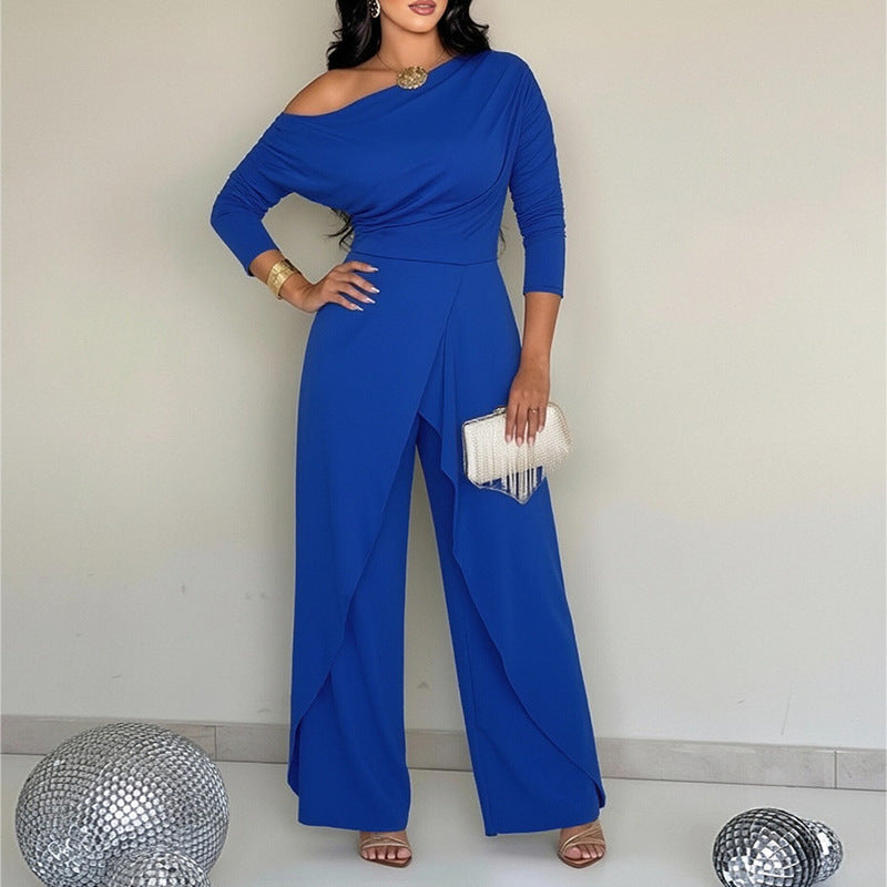 Pantalon une pièce à jambes larges