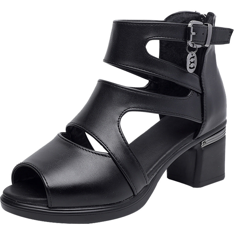 sandales en cuir