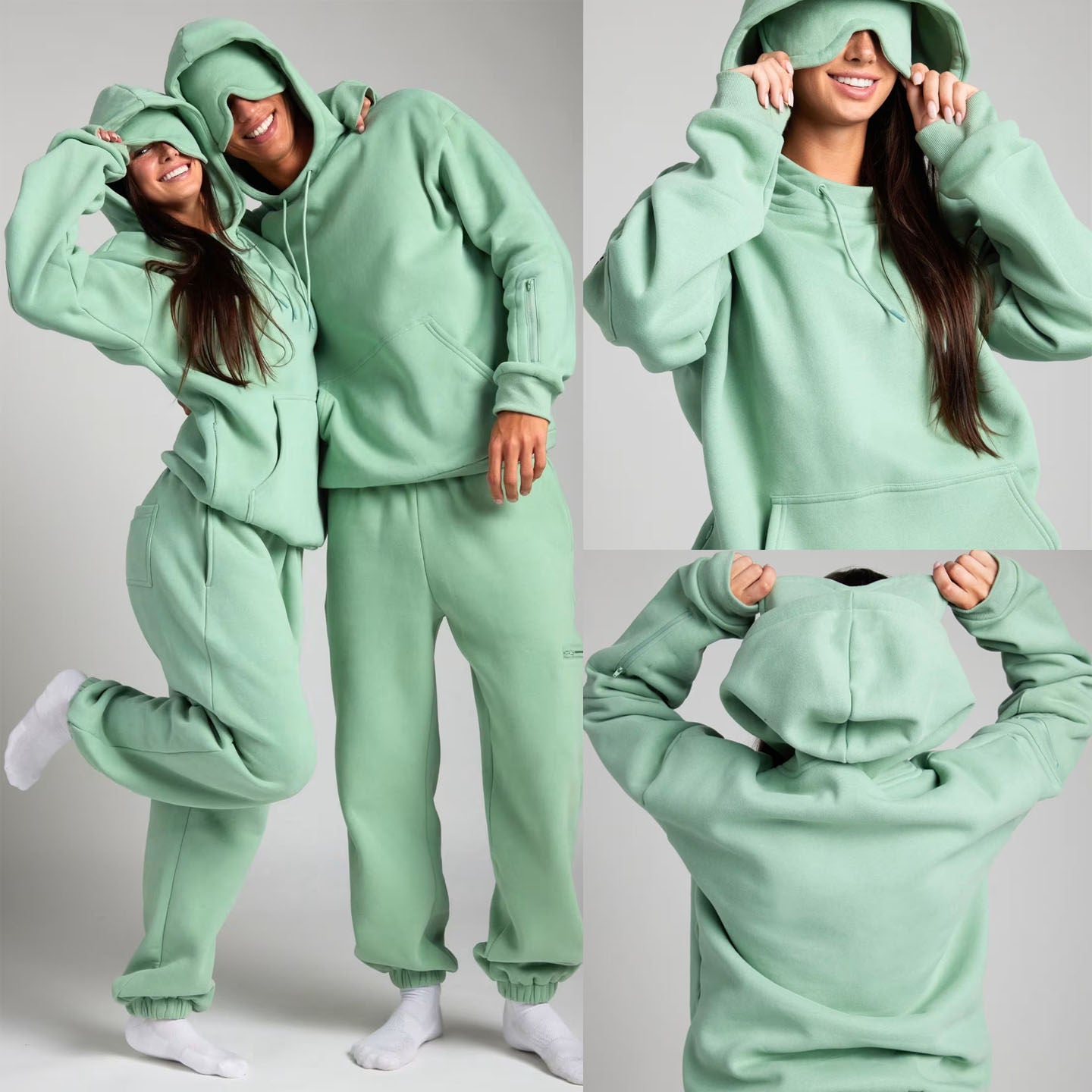 Sweat à capuche et pantalon avec masque pour les yeux
