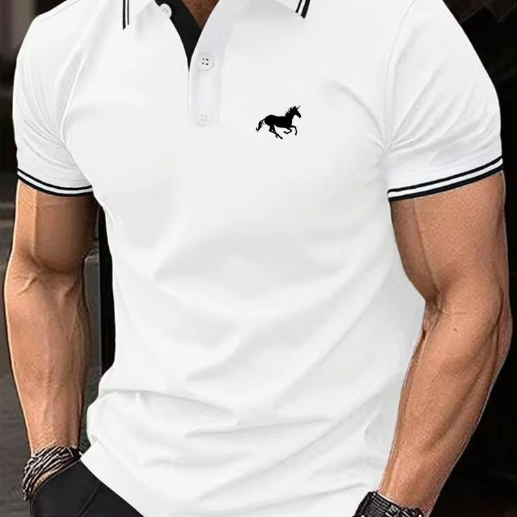 Polo homme imprimé numérique 3D