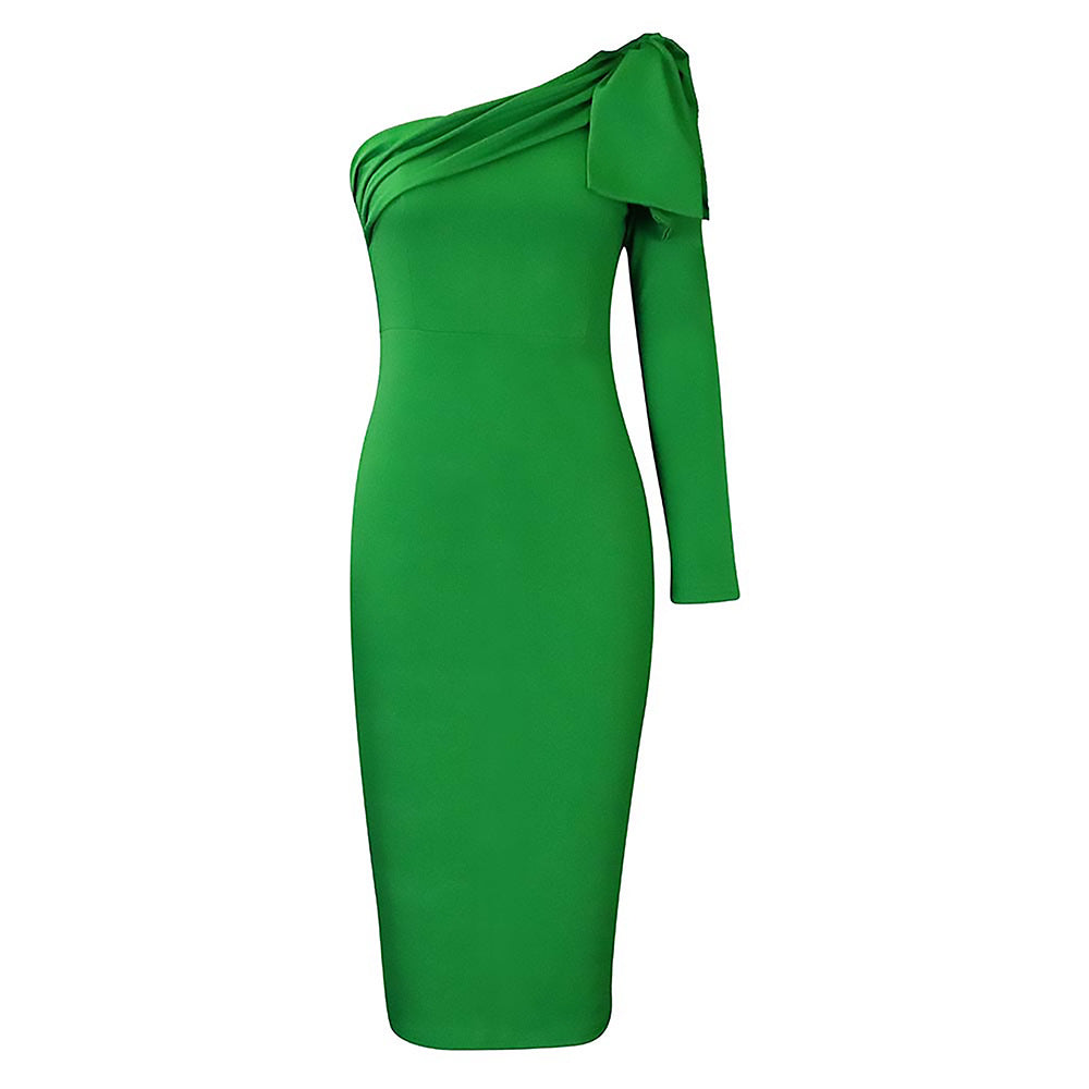 Robe moulante épaules dénudées pour femme
