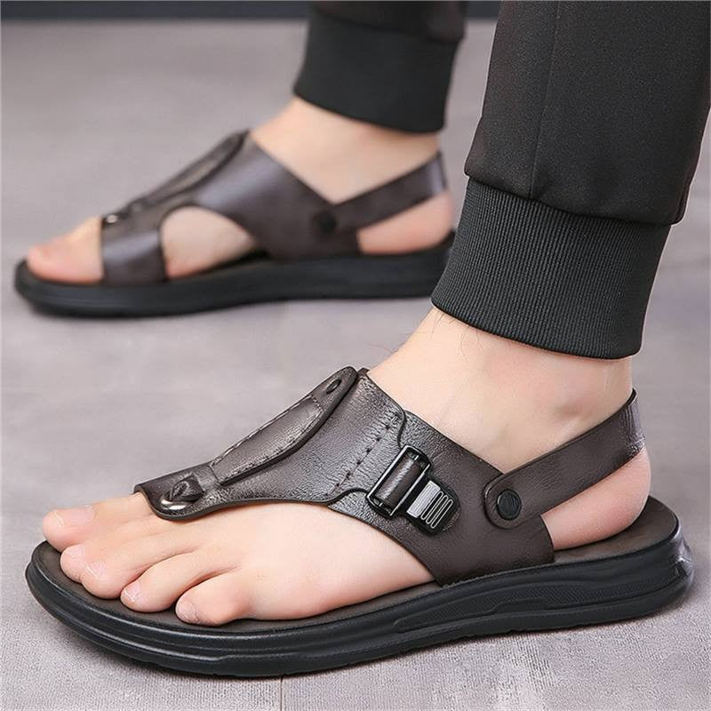 Sandales en cuir pour hommes Chaussures décontractées de plage