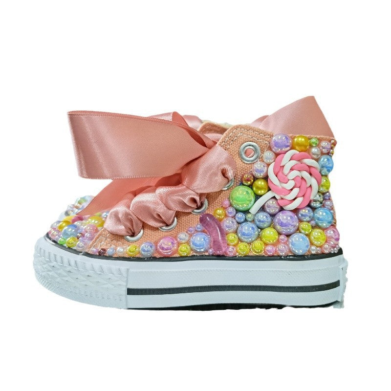Chaussures montantes en toile pour enfants