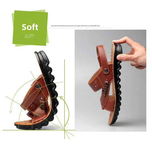 sandales en cuir pour hommes