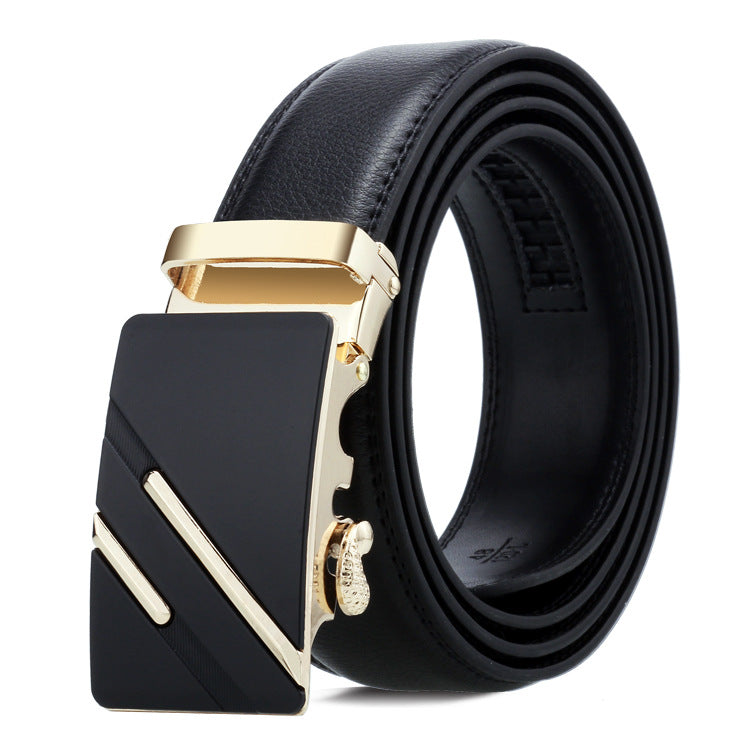 Ceinture pour homme en cuir véritable double face avec boucle automatique