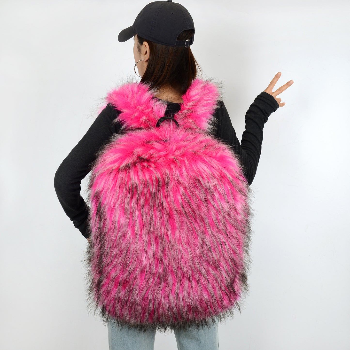 Sac à dos en peluche grande capacité