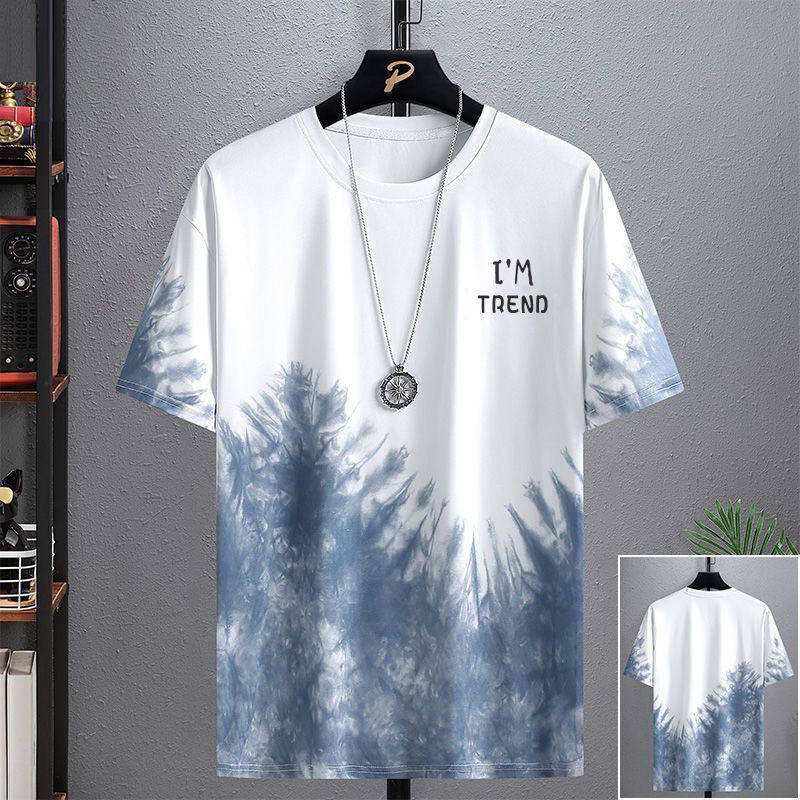 T-shirt à manches courtes en soie glacée pour hommes