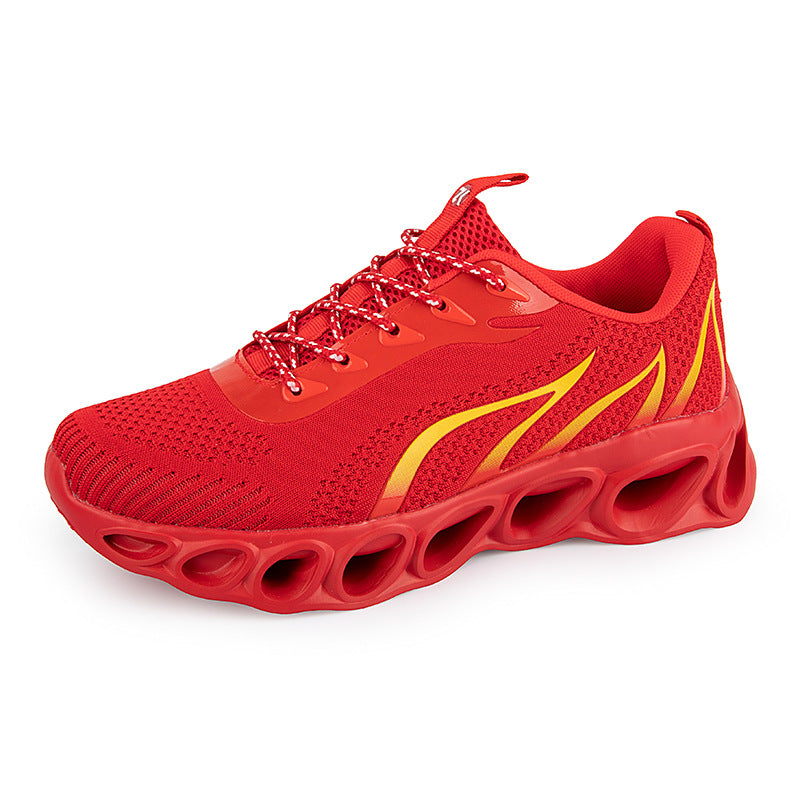 Chaussures de sport décontractées respirantes avec design flammes