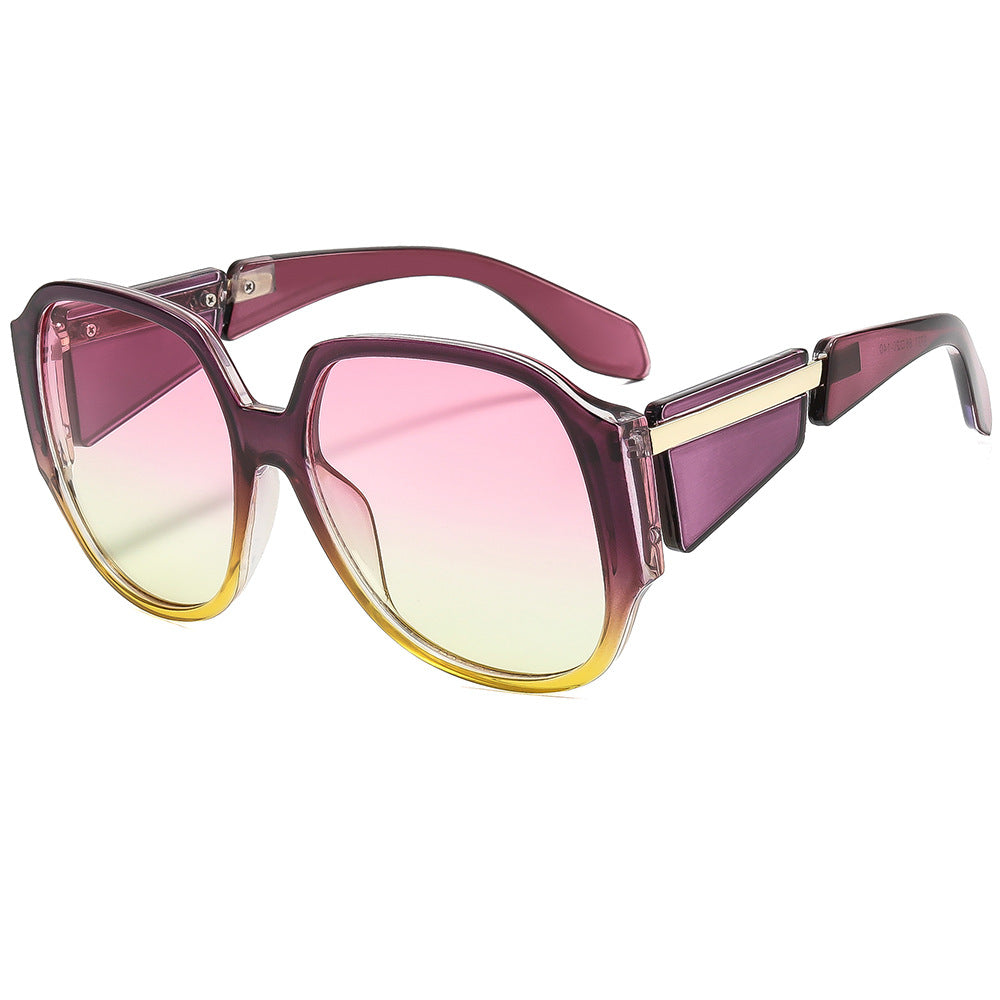 Lunettes de soleil à monture ovale à la mode avec protection UV