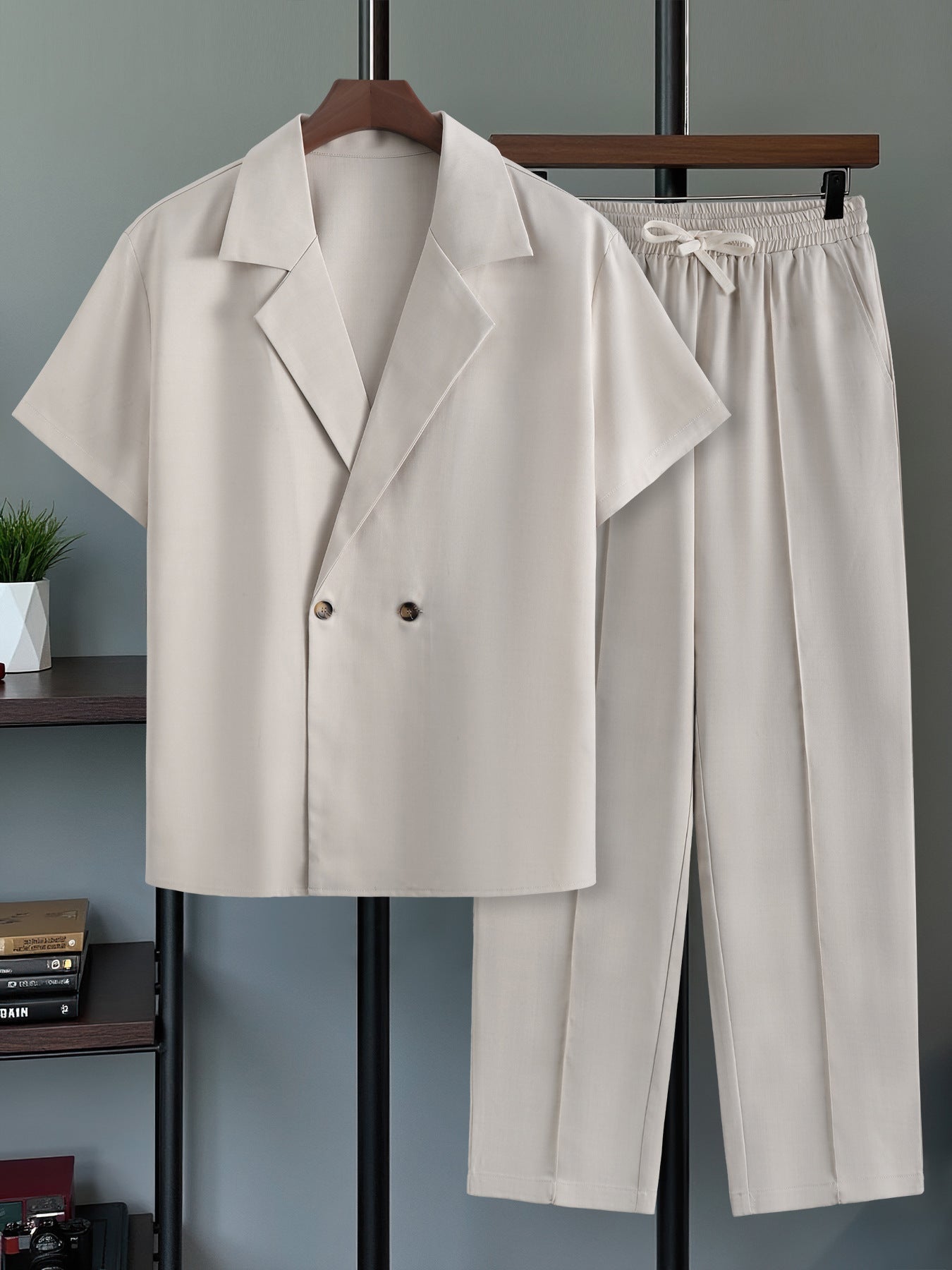 Ensemble décontracté deux-pièces avec blazer et pantalon