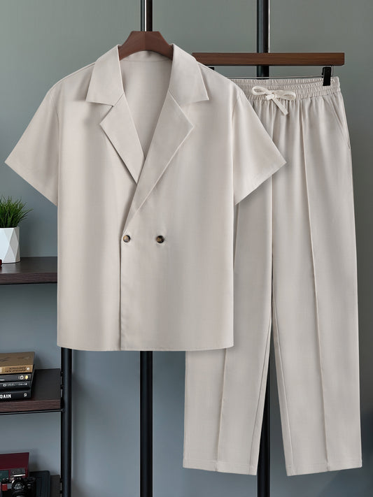 Ensemble décontracté deux-pièces avec blazer et pantalon