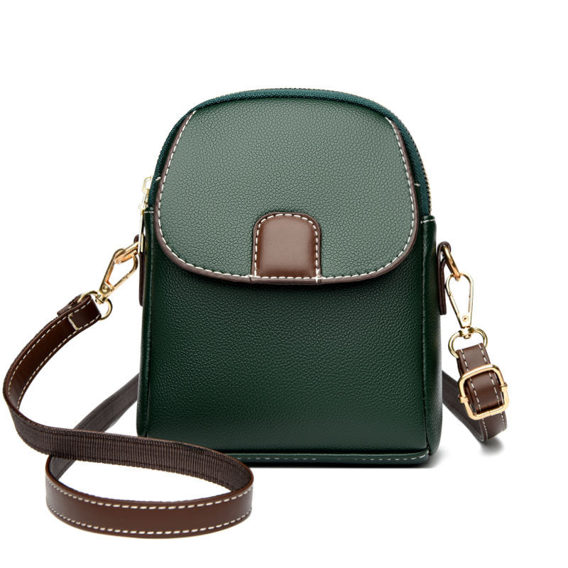 Sac bandoulière souple en cuir pour téléphone portable pour femme