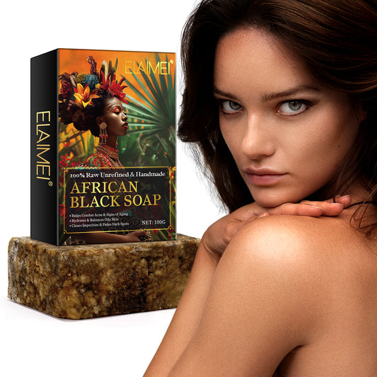 Savon noir africain Elaimei pour le bain 100g