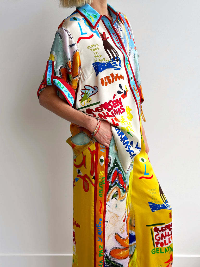 Costume décontracté à manches courtes imprimé